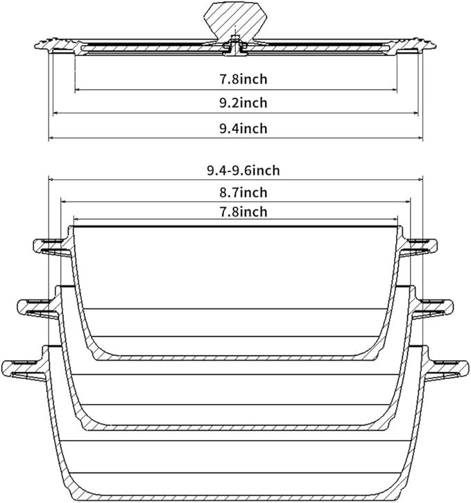 Tempered Strainer Lid for Stockpot Pot Pasta Pot Soup Pot with Heat Resistant Silicone Rim Glass Universal Pan Lids Pour Spout Water Oil Microwave Safe Fit 8-8.5-9-9.5 inch Light Grey