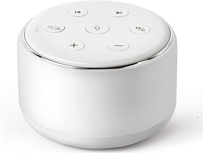 FamiSym White Noise Sound Machine Baby for Sleeping with Night Light – 34 Soothing Sounds, Rechargeable White Noise Machine for Kids Adults Sleep, Portable Lullaby Machine Baby Soother