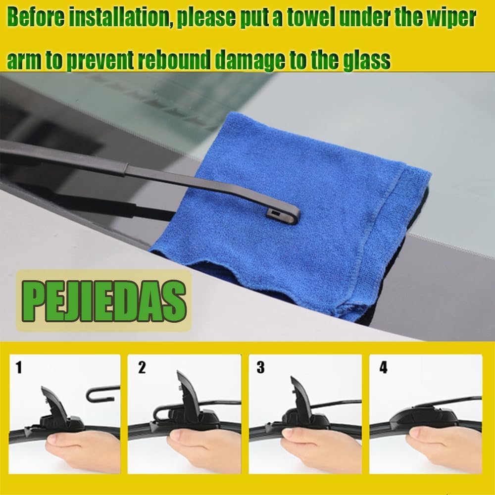 3 x OEM Wiper Blades, Replacement Wiper Blades for Honda odyssey 2005-2021, (26“ & 22” Front Wipers + 16” Rear Wiper Blades)