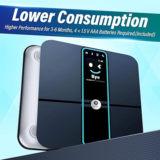Smart Scale for Body Weight, Fat with FSH, HSA, LCD, 3.5 ft TFT Color Display, Digital Bathroom Weighing Machine for Accurate BMI Muscle Mass Composition, Heart Rate with Fitness App