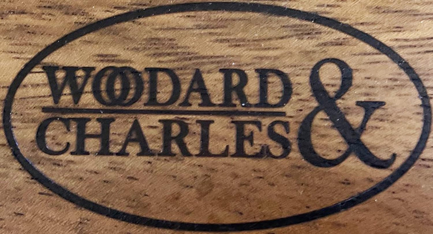 Acacia Wood 10” Salad Serving Bowl with Salad Hands 3 Piece Set by Woodard & Charles