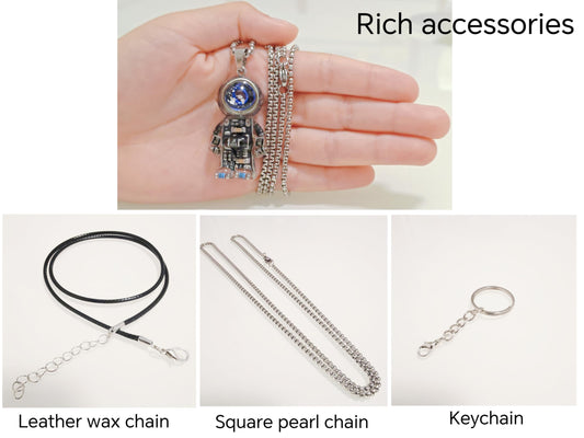 REBME Astronaut Pendant Necklace Unique steampunk Pendant Trendy and Cool Accessory as Necklace Keychain Bagcharm for Men and Women