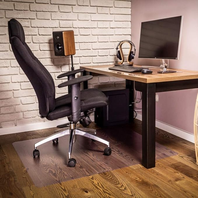 NECAUX Custom 16 x 20 Inch Frosted Desk Cover Protector, 1.5mm Thick Plastic Desk Pad Mat, Table Cover Tablecloth Protector for Office Computer Writing Desk, Side Table, End Table, Night Stand Dresser
