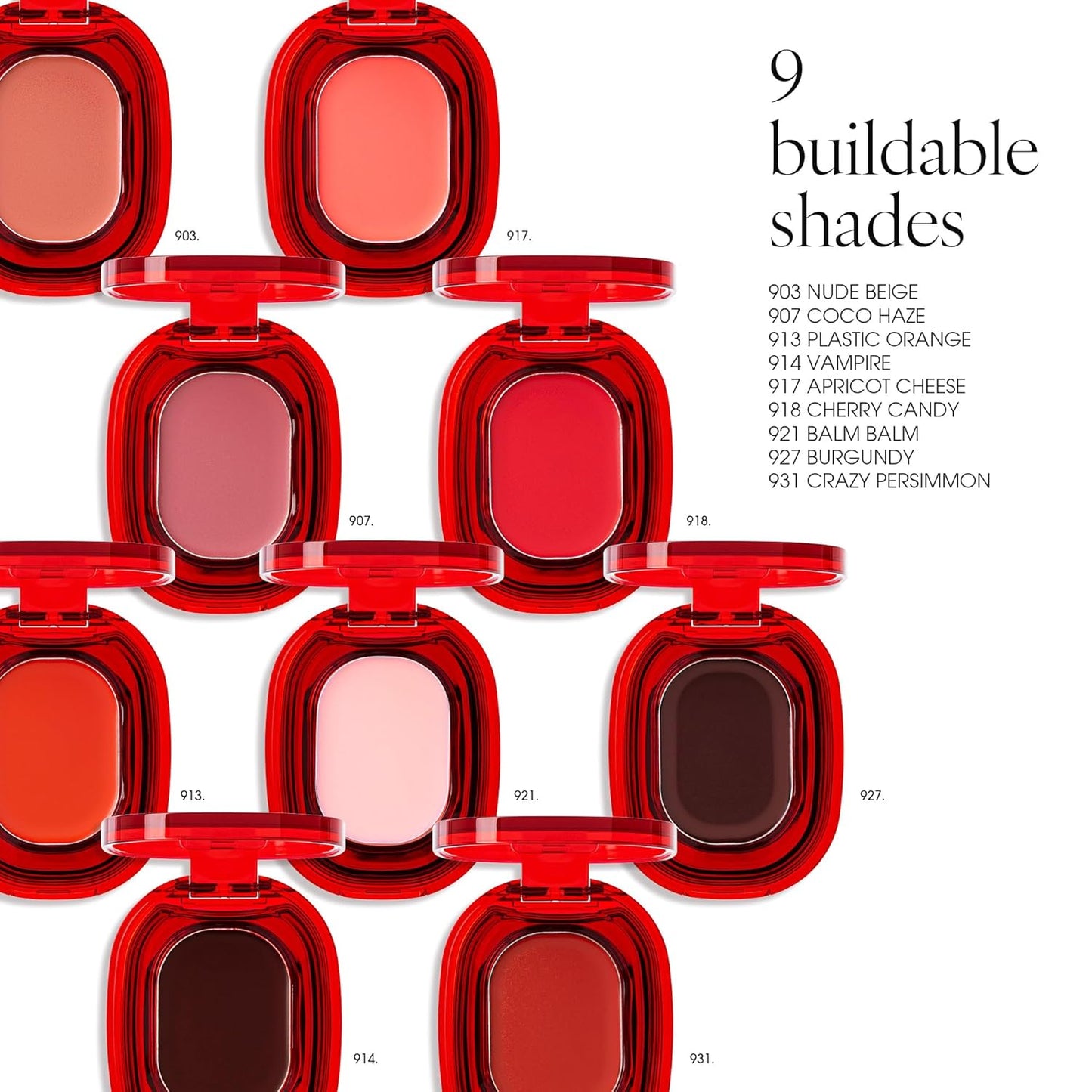 PLAT LIPS 914 VAMPIRE, Lip & Cheek, Lightweight, Naturally Dewy+ Glowy Finish, Blendable & Buildable Formula (1.2g, 0.003 oz.)