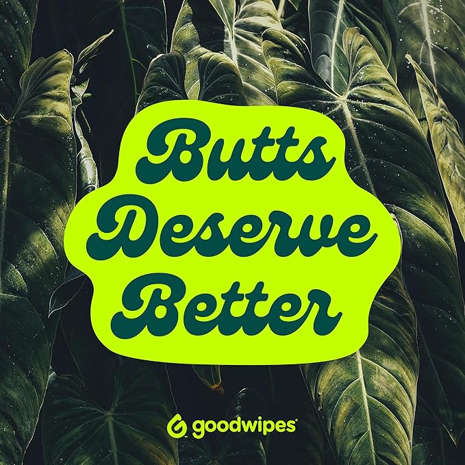 goodwipes Flushable Butt Wipes - Extra Large Adult Wet Wipes For Women & Men - Bathroom Essentials - Sewer & Septic Safe - Botanical Bliss, 153 Count (3 Packs + 3 Individually Wrapped)