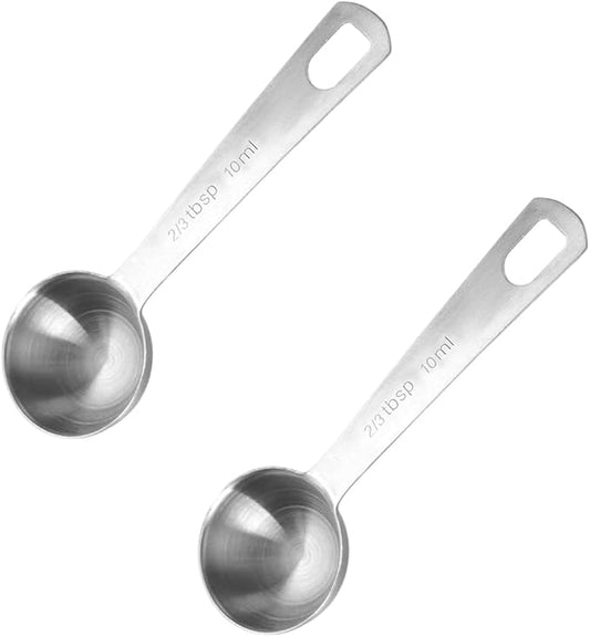 2 Pcs Coffee Scoop, 2 Tablespoon (10ml),Stainless Steel Coffee Spoon with Long Handle, for Milk Powder