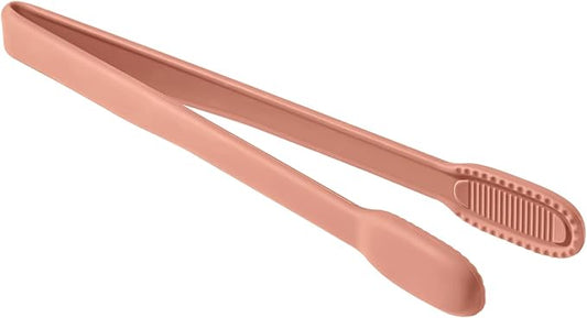 carrotez Silicone Cooking Kitchen Tongs, Anti-Slip,Non-Scratch Serving Tongs 9.25 Inches - Coral Pink