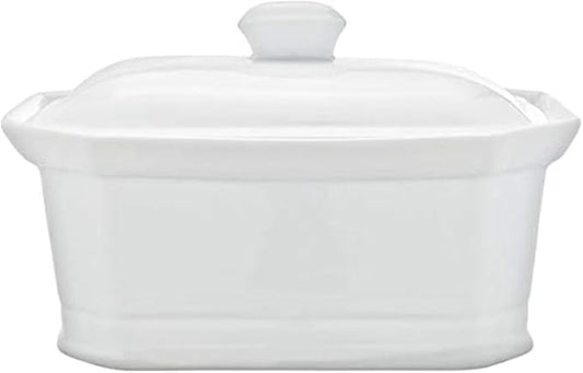 Cosy & Trendy rh46635 Pate Terrine with Ceramic Lid, White, 20 x 14.5 x 8.5 cm