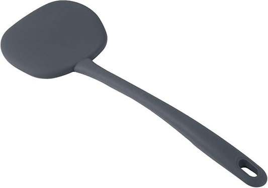 carrotez Silicone Wide Spatula Turner Heat Resistant Flipper 1 Pack Dark Gray