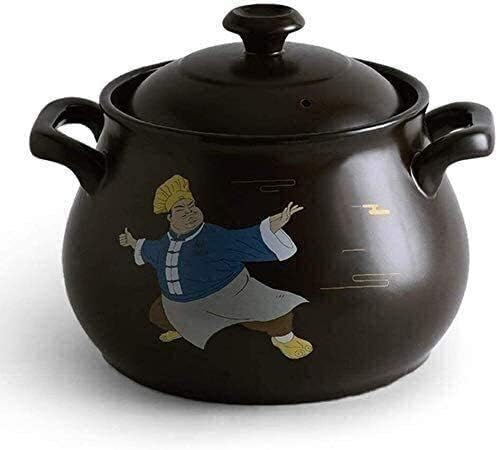 Ceramic Casserole Stockpot, Clay Pot for Cooking, Casserole Dishes Pot Casserole with Lid for Ceramic Pot Stew Pot Home Soup Pot Chicken Steamer Pot Healthy Stew Pot Dinner, Kitchen (Size : 6L) ()