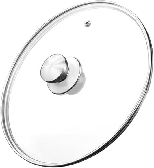 Glass Lid for Frying Pan 10 inch, Wok Skillets with Stainless Steel Rim (10 inch)