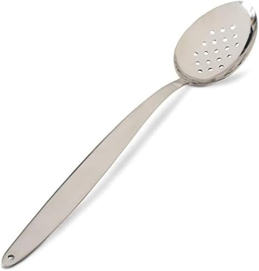 Chef Kunz Serving Spoon Perforated XL | 12 Inch Premium Food-Grade 18/10 Stainless Steel | Large Cooking Spoon | Chef Spoons with Ergonomic Long Handle