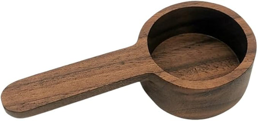 Wooden Coffee Scoop, Measuring Spoon for Ground Beans or Tea, 1 Brown Wooden Tea Scoop (3.81 inches)