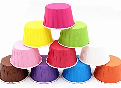 100 Pack Colourful Cake Baking Cups Muffin Cases Paper Heat Resistance Home Party