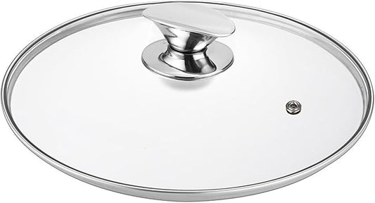 Tempered Glass Lid for Replacement, Clear Cover for Pans and Pots, 8, 9.5, 10.5, 11, 12, 12.5 Inch Lids for Cookware Cooking, Frying Pans, Skillets, Dutch Oven, Sauce Pan (12 In)