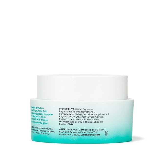 Urban Skin Rx® Pro Strength HydraBalance Brightening Moisture Infusion Quick-Absorbing Moisturizer, Fragrance-Free, Formulated with Squalane & Hyaluronic Acid, Combats Dehydration & Texture, 1.69 Oz