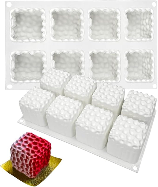 mostsom Honeycomb Molds Silicone Non-Stick Rabbit Cookie Mold Diy Rose Flower Chocolate Mould Used for Jelly, Candy,Biscuits (I_11.6x6.8x2.4 inch)