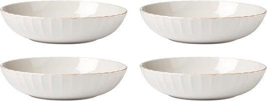 Lenox 897193 French Perle Scallop Pasta Bowls, Set of 4