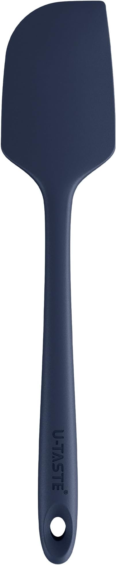 U-Taste 11.38" Silicone Baking Spatula: 480ºF Heat Resistant Food Grade Flexible Rubber Kitchen Bowl Scraper, Seamless Pastry Spreader for Mixing Stirring Scraping in Nonstick Cookware (Midnight Blue)