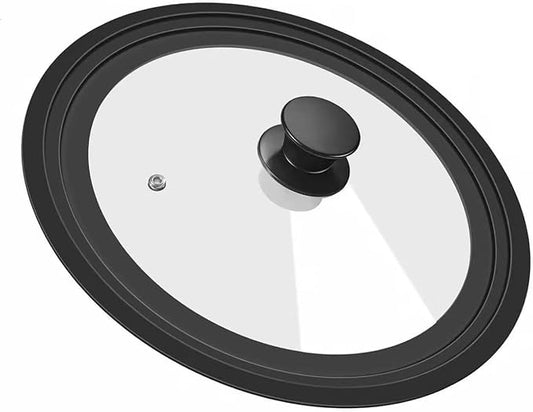 Universal Lid for Pots Pans and Skillets, 8.5&9.5&10.5 inch, Diameter Cookware, Silicone Replacement Pan Lid Pot Lids for Frying Pans, Cast Iron,Tempered Glass Lid