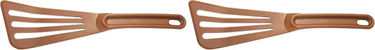 Mercer Culinary Hell's Tools Hi-Heat Slotted Spatula, 12 Inch x 3.5 Inch, Brown (Pack of 2)