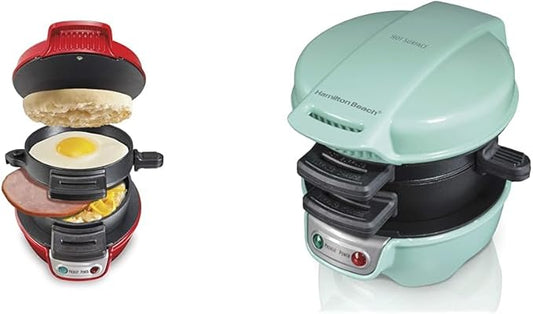 Hamilton Beach Breakfast Sandwich Maker with Egg Cooker Ring & Breakfast Sandwich Maker with Egg Cooker Ring