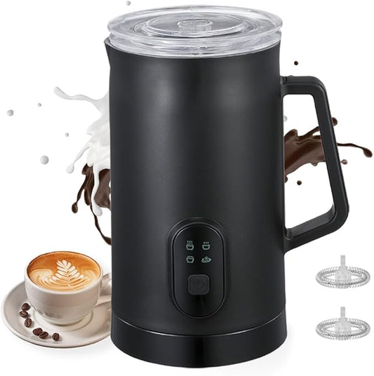 Matybobe Electric Milk Frother 4-in-1 400W 580ml/19.61oz Hot and Cold Milk Foamer Silent Operation Anti Slip Stainless Steel Milk Steamer for Latte Cappuccinos Macchiato Hot Chocolate Milk