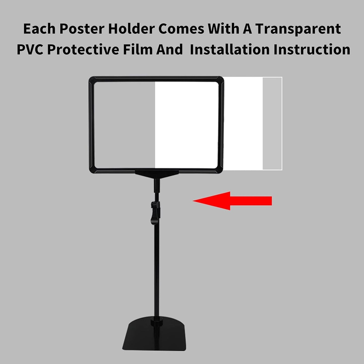 Sign Holder Stand,Sign Stand for Display,Adjustable Sign Holders For Table Top,Table Sign Holders 8.5 x 11,6 Packs,Black