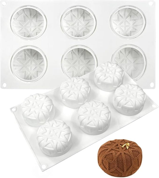 mostsom Sea Octopus Tentacles Silicone Mold Round Star Shaped Baking Mold Cake Border Fondant Molds Cake Decorating Tools (H_11.88x6.92x1.4 inch)