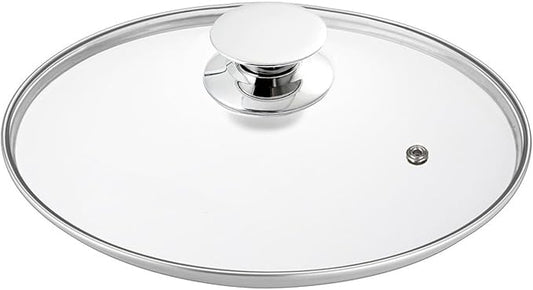 Glass Lids for Pots and Pans, 8, 11, 12, 12.6 Inch Pan Covers for Cookware, Tempered Glass Lid for Replacement, Dishwasher Safe & Microwave Oven Safe (12 Inch)