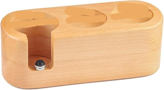 Walnut Wood Coffee Filter Holder, Espresso Tamper Mat Stand, Coffee Maker Support Base Rack, Barista Accessories(WHITE)