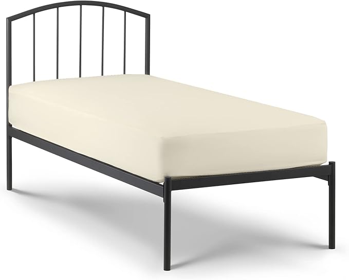 4-PC Cot Sheet Set - 25x75, 100% Cotton Fitted Sheet - Perfect for Narrow Twin/RV Bunk/Camping Cot/Guest Bed Replacement, Fits Upto 4-8" Deep Mattress - Ivory Solid