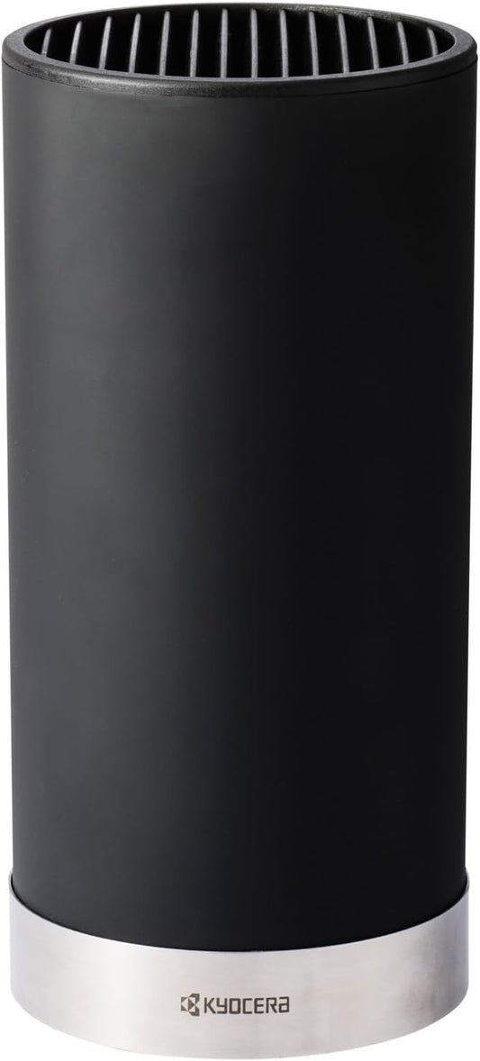 Kyocera KB-U-BK Universal Round Soft Touch Knife Block, 8.8" x 4.3", Black