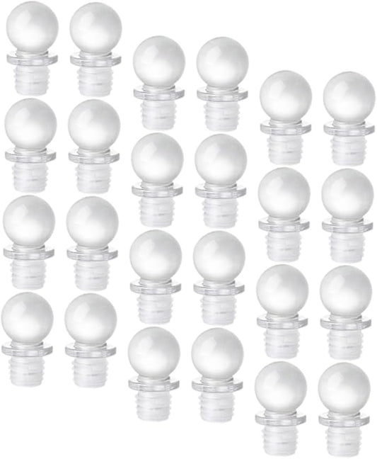 24pcs Glass Ball Stoppers Ball Wine Stoppers Wine Bottle Toppers for Bottles