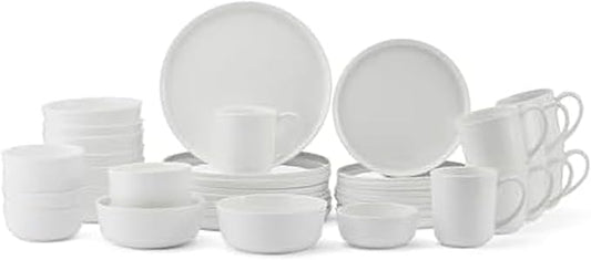 Mikasa Samantha Bone China Lightweight Chip Resistant 40 Piece Dinnerware Set, Service for 8