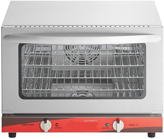 Full Size Commercial Countertop Convection Oven, 4.4 cu. ft., Electric, 208/240V, Stainless Steel, 4 Racks, 150-550°F Temperature Range, 32x28x23 Inches