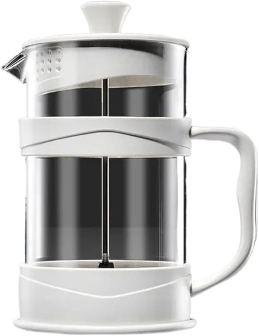 Transparent Glass French Press Pot Heat-resistant Coffee Teapot Filter Cup Hand Punch Cold Brew Pot Household Office Coffee Cups(800ml)