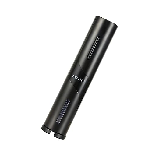 Restaurantware Electric Wine Opener 1 Count 1.9 x 1.9 x 9.1 Inches Battery Operated Plastic Corkscrew With Foil Cutter Compact Black Design For Quick One-Touch Uncorking