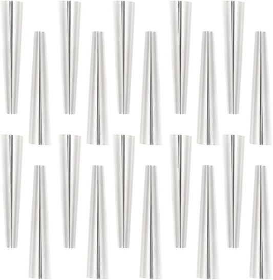 Cannoli Forms 4.72 Inch - Cannoli Tube Set Pack of 18 Set - Cream Horn Molds for Baking Stainless Steel - Non Stick Metal Tubes for Pastry