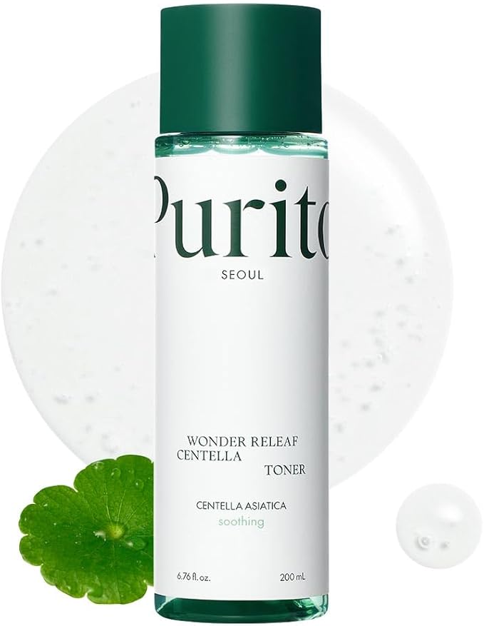 PURITO Centella Toner, 200ml 6.76 fl.oz, Korean Centella, Soothing, Hydration, Alcohol-Free Facial Toner for face, K-Beauty, Korean Skin Care