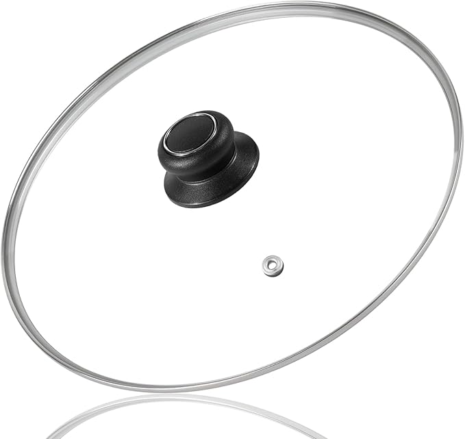 10 Inch Tempered Glass Lid Compatible with Lodge Skillets, Caraway Frying Pan, OXO Obsidian Fry Pan Skillet, Pan Lid, Pot Cover, Dutch Ovens and Other 10-10.25" Cookware