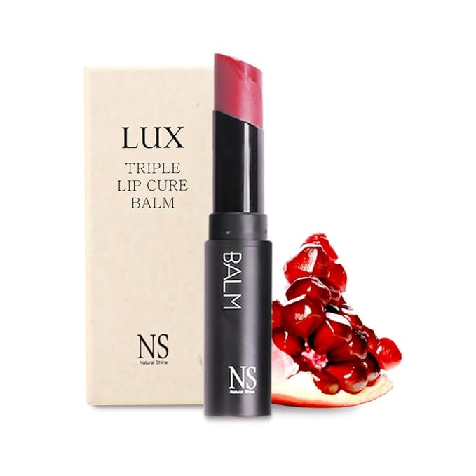Lux Triple Lip Cure Balm (0.17 oz) 4 million units sold in Korea, Natural Tinted Korean Lip Balm, Petroleum/Paraben Free, Lip Butter,lip balm hydrating,tinted moisturizer (RABBIT ROSE (Berry Pink))