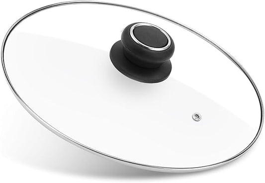 8 Inch Glass Lid for Frying Pan, Skillet, Pan Lid Fits Lodge 8 Inch Cast Iron Skillets 8"/20cm, Clear