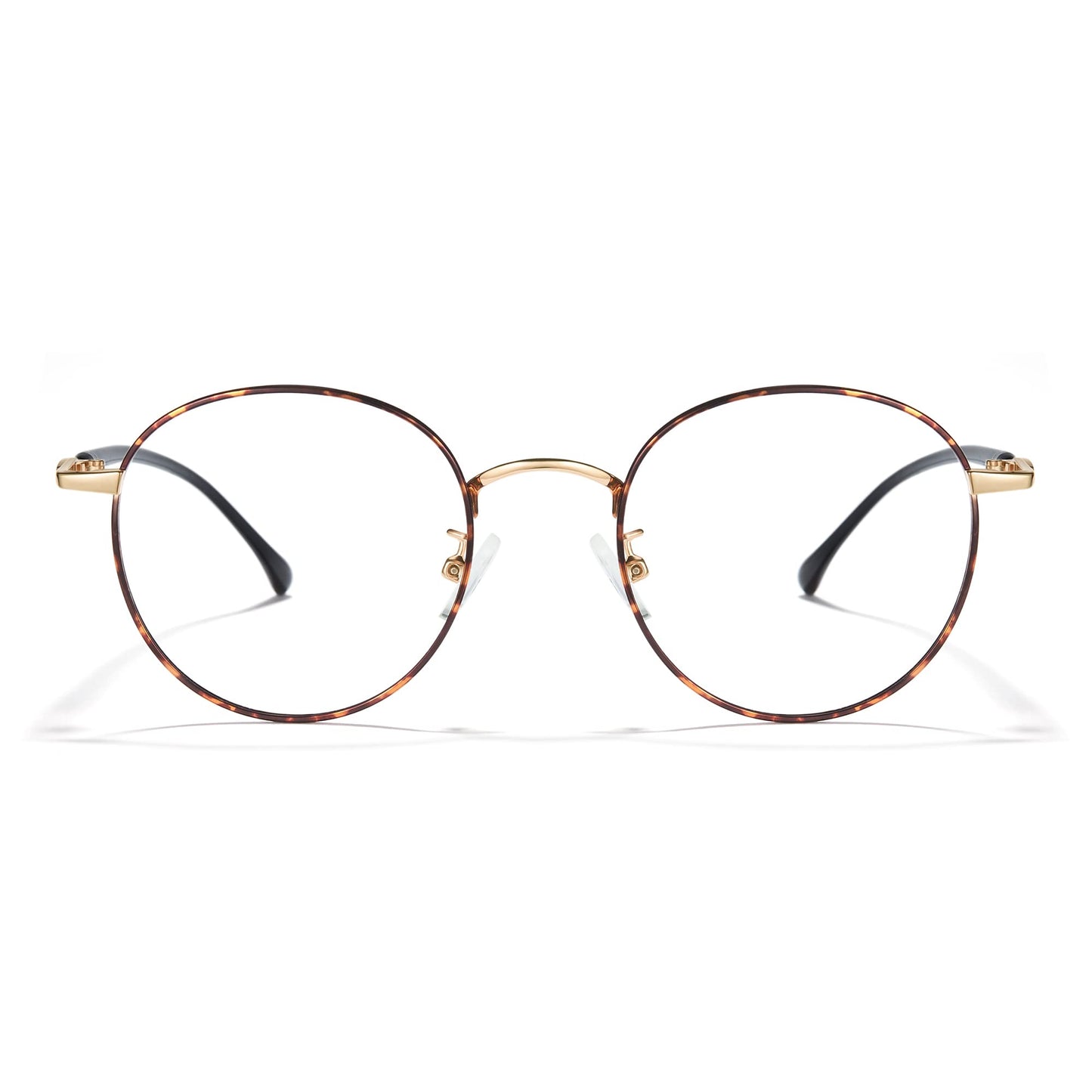 Cyxus Round Blue Light Glasses for Men Women Wire Frame UV Blocking Computer Glasses Clear Lens Metal Ultralight Eyewear