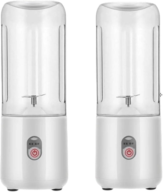 Plastic Portable Blender 4 Blade Personal Juicer USB-C Rechargeable For Shakes And Smoothies Juice 500 Ml / 11.9 Oz(2pcs)