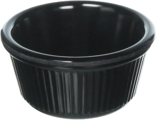 Winco Fluted Ramekins, 3-Ounce, Black, 12-Pieces