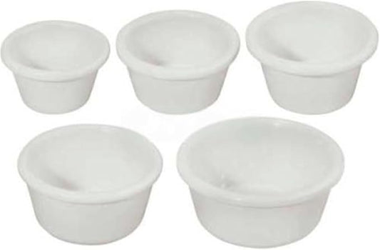 Winco Commercial-Grade Plastic Ramekin/Dipping Sauce Cup, Smooth, 6 Ounce, Black (12 Pack)