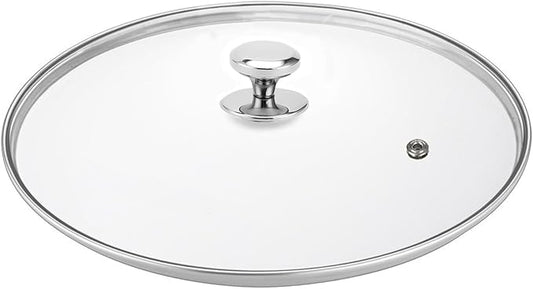 Glass lid for Large Pots and Pans, 14.25 Inch Cover for Replacement, Commercial Lid for Cookware, Frying Pans, Stockpot, Dishwasher safe and oven safe up to 400°F Fit Inner Dia14 to 14.4 Inch