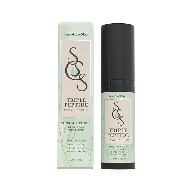 Next-Gen Bioactive Peptide + Marine Repair Serum – Hydrating & Firming Face + Eye Moisturizer with Caffeine, Ceramides & Hyaluronic Acid | Anti-Aging & Sensitive-Skin Safe, 1 oz