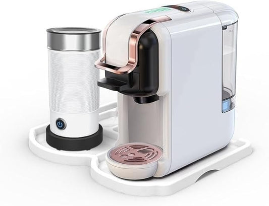 Multi-Capsule Coffee Maker, Hot/Cold Coffee Maker, Milk, ESE Pod Ground Coffee, Cafeteria, 19 Bar, 5 in 1 (Color : H2B M1A Tray WH, Size : CHINA_UK)